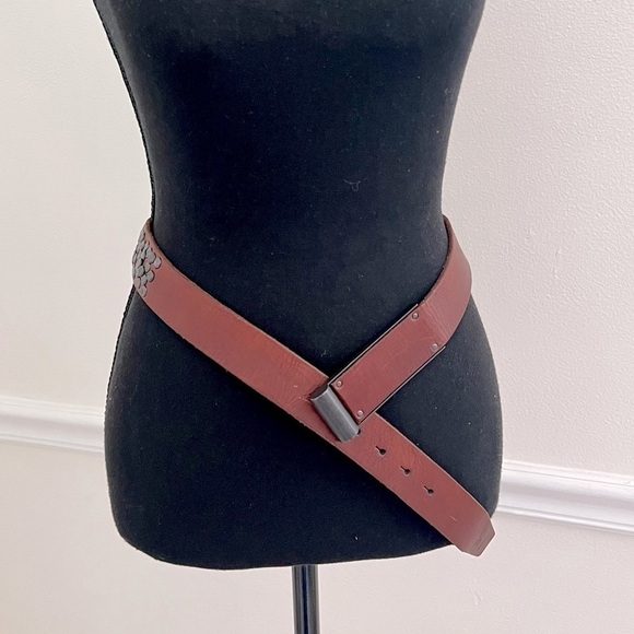 Joe’s Jeans Brown Leather with Studs Belt - Picture 2 of 10